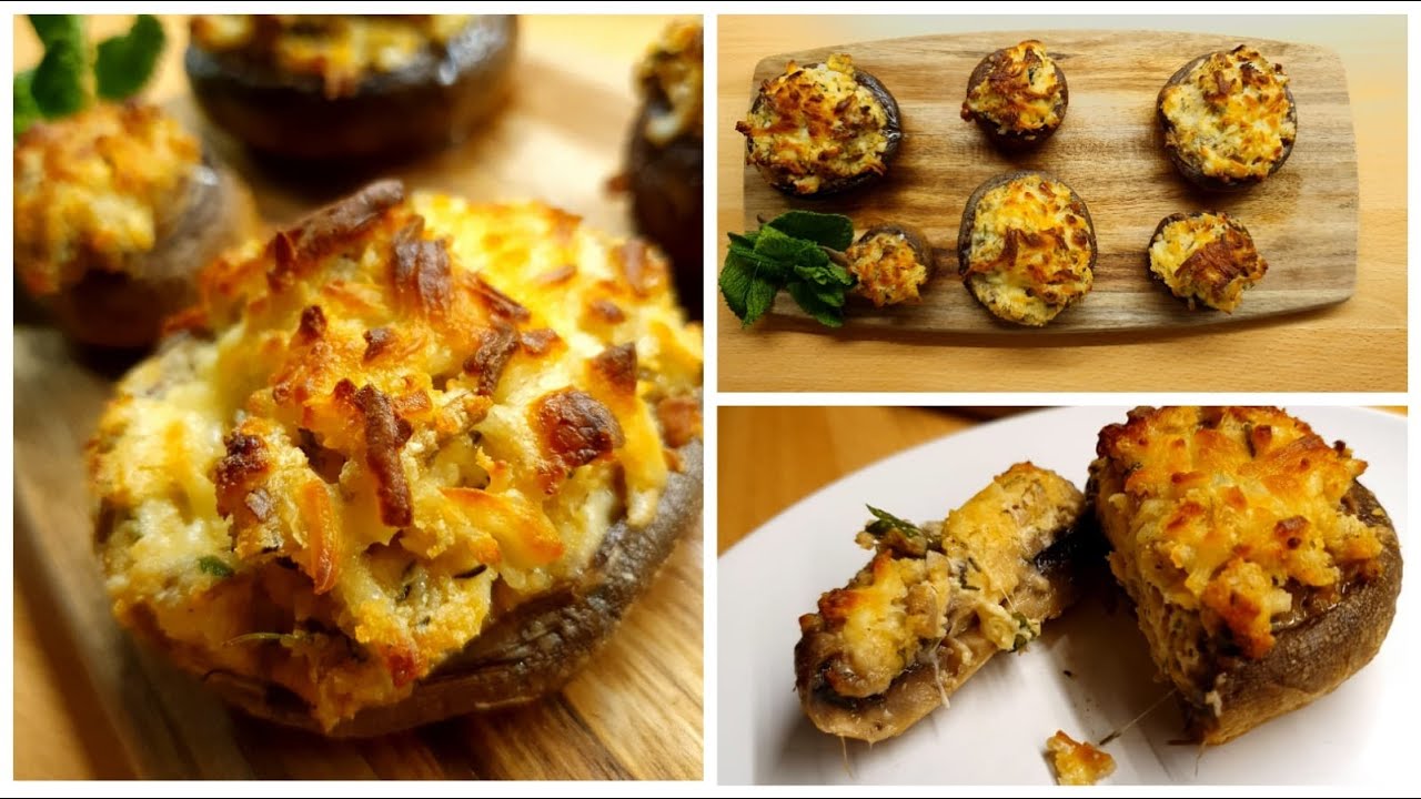 طريقة عمل فطر محشي بالجبنة-  طبق جانبي سهل و سريع و طعمو روعة   Cheese Stuffed Mushrooms/ Kitchenity