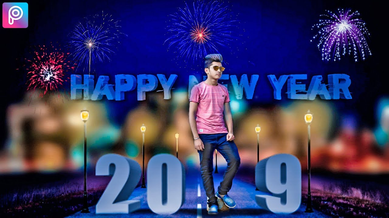 HAPPY NEW YEAR 2019 Photo Editing Tutorial Manipulation In Picsart | New Year 2019 Editing In Hindi