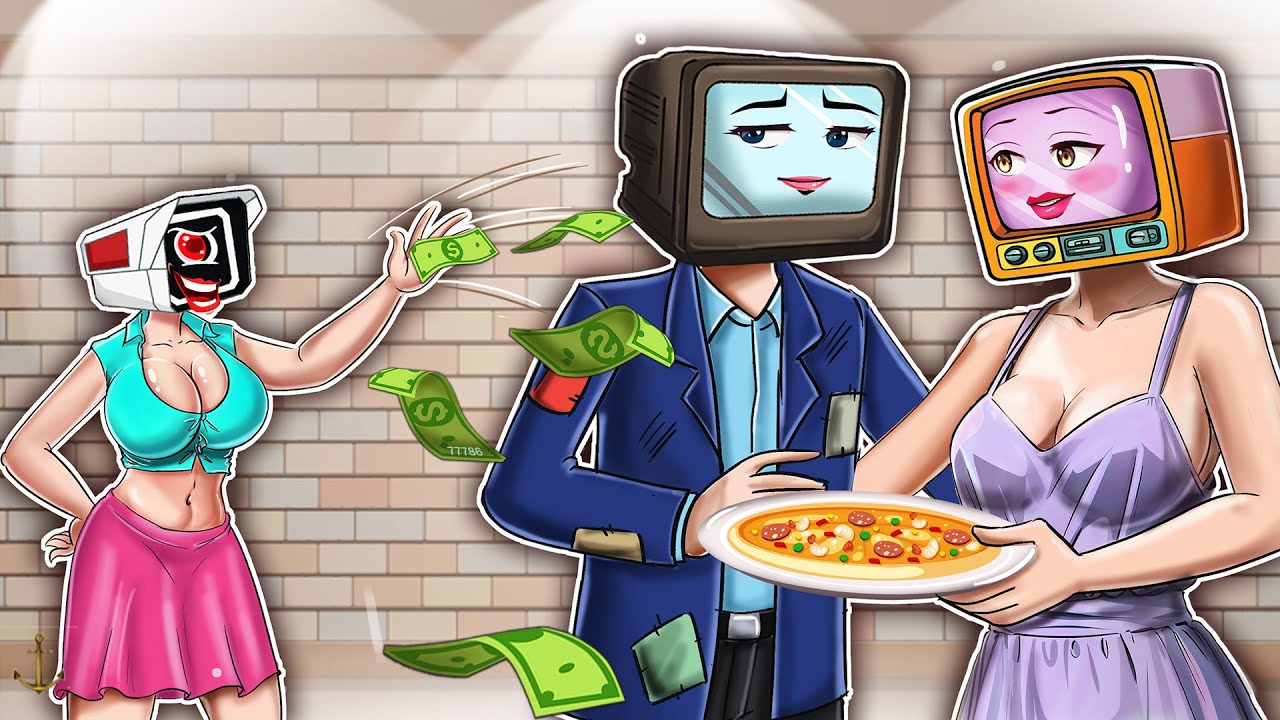SUS TV MAN LOVE STORY WITH POOR TV WOMAN | skibidi toilet animation parody
