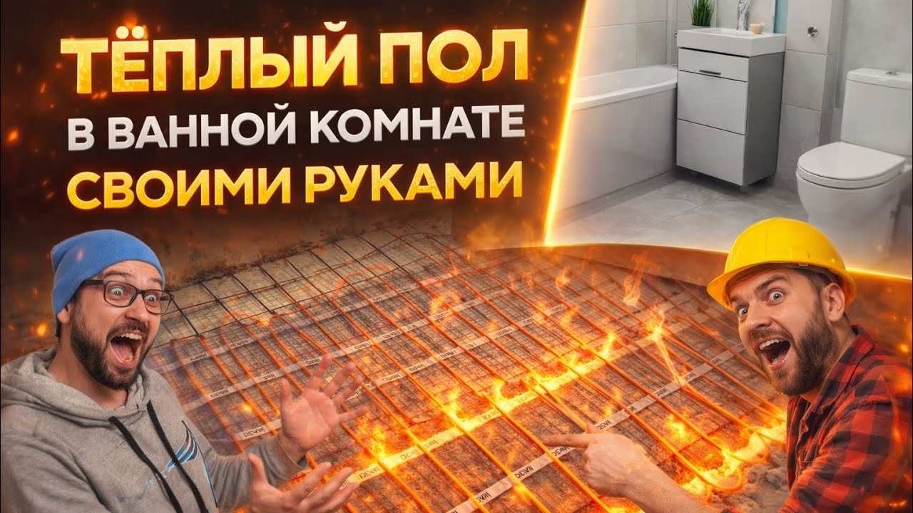 В ванной комнате тёплый пол своими руками