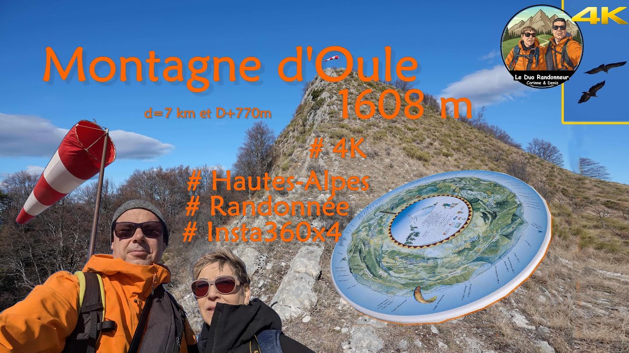 Montagne d'Oule dans les Hautes-Alpes et son panorama 360