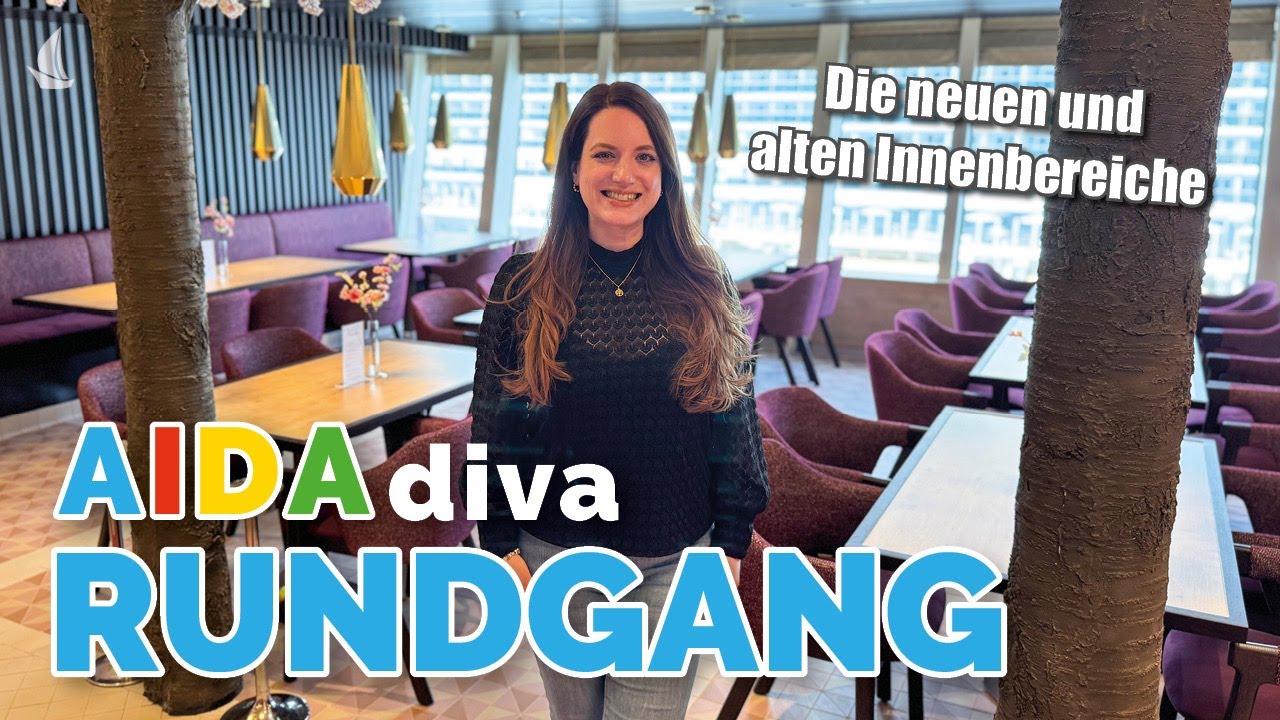 Großer AIDAdiva Innenrundgang 2025 - Restaurants, Bars & mehr | AIDA Evolution