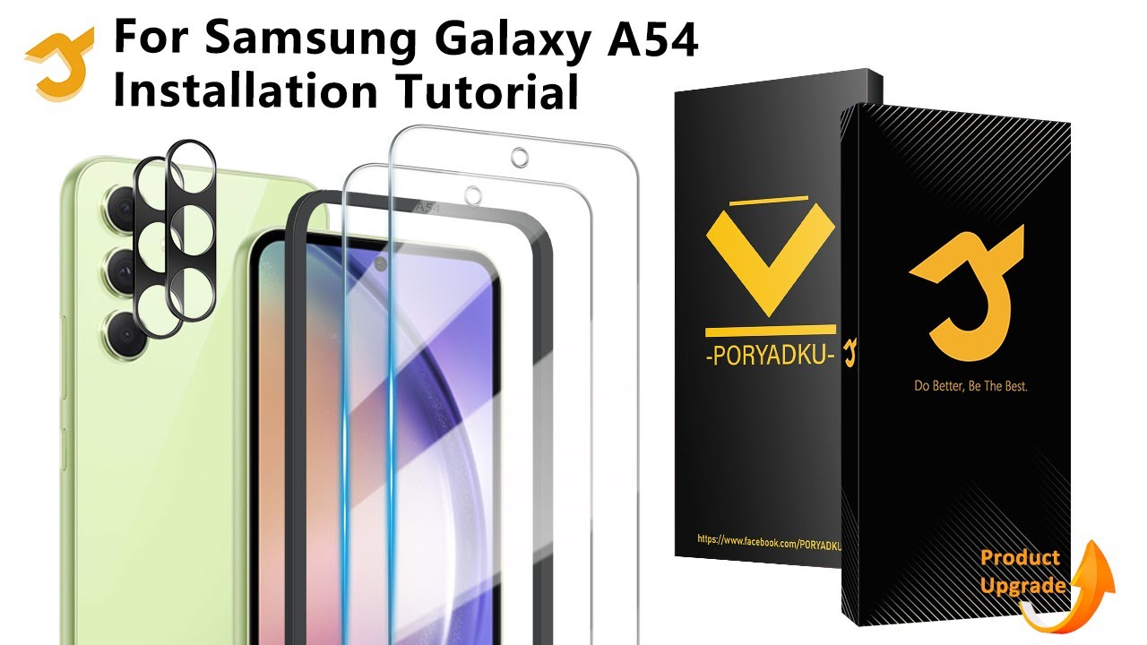 📱JZG For Samsung Galaxy A54 Screen Protector (panzerglas/schutzfolie) Installation Tutorial