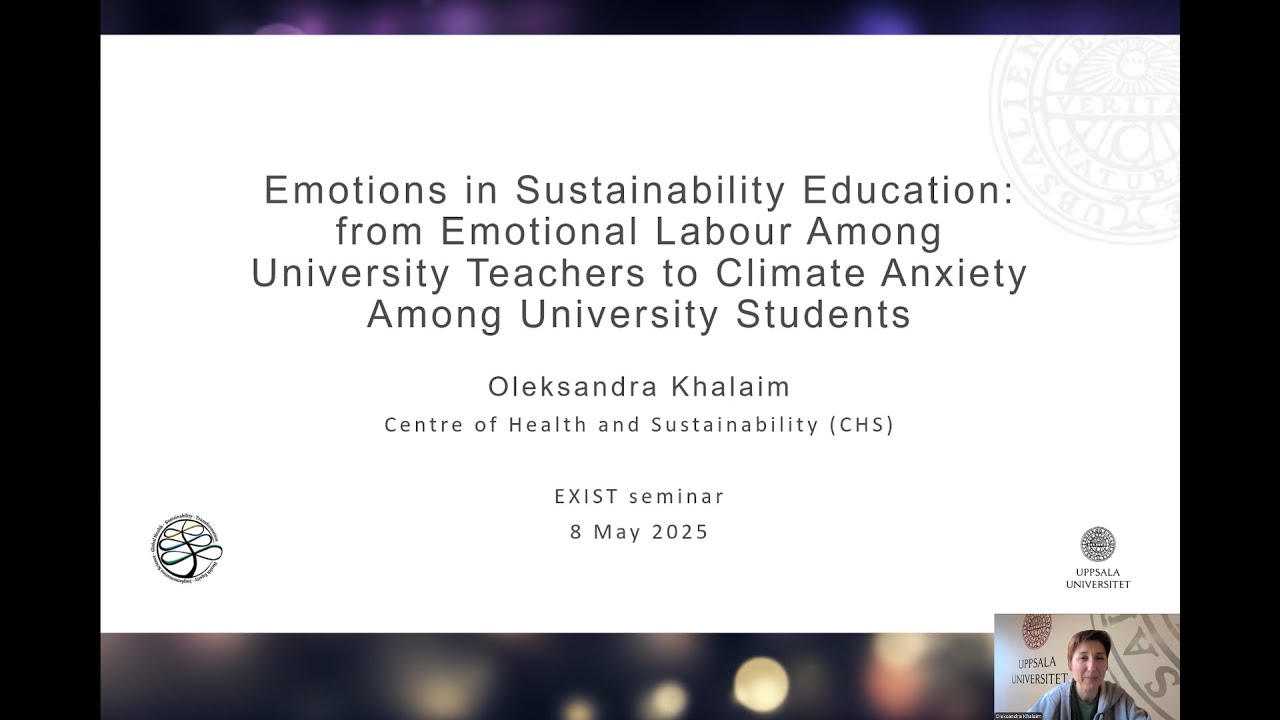 Emotions in Sustainability Education: Emotional Labour and Climate Anxiety with Oleksandra Khalaim