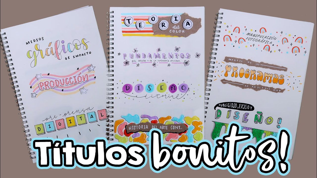 TÍTULOS BONITOS aesthetic SIN LETTERING ✄ Barbs Arenas Art!