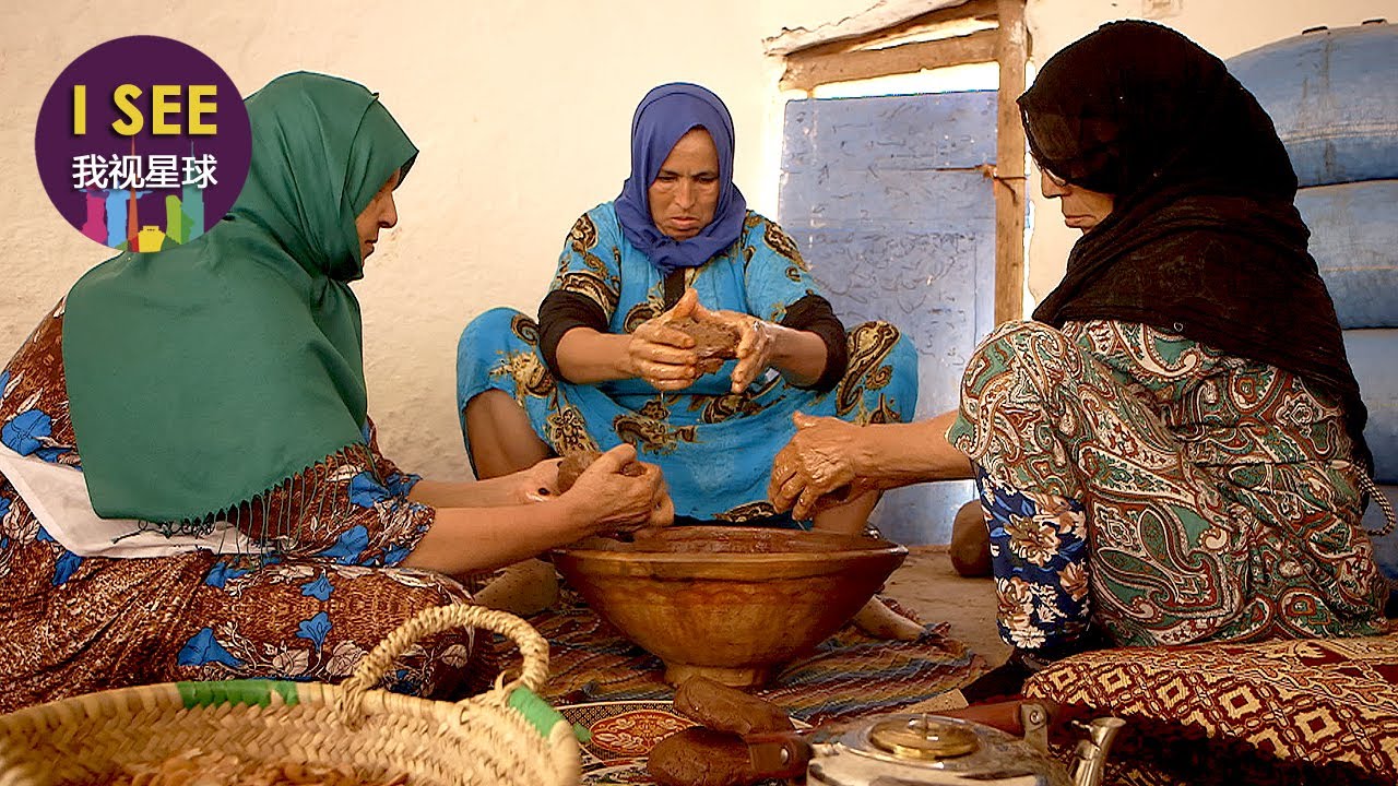 摩洛哥美食粗麦粉Couscous及昂贵的坚果油 宁愿过艰苦乡村生活的妇女