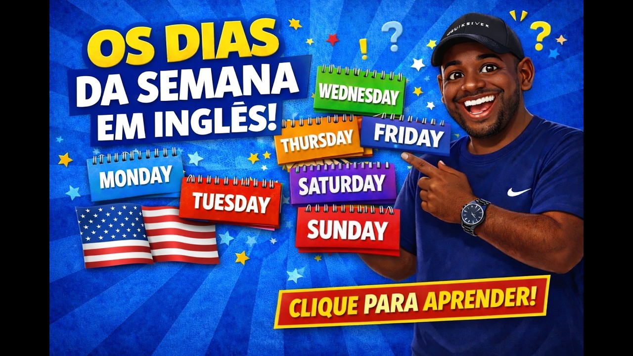 APRENDA OS DIAS DA SEMANA EM INGLÊS DE FORMA DIVERTIDA!#InglesParaIniciantes#DiasDaSemanaEmIngles