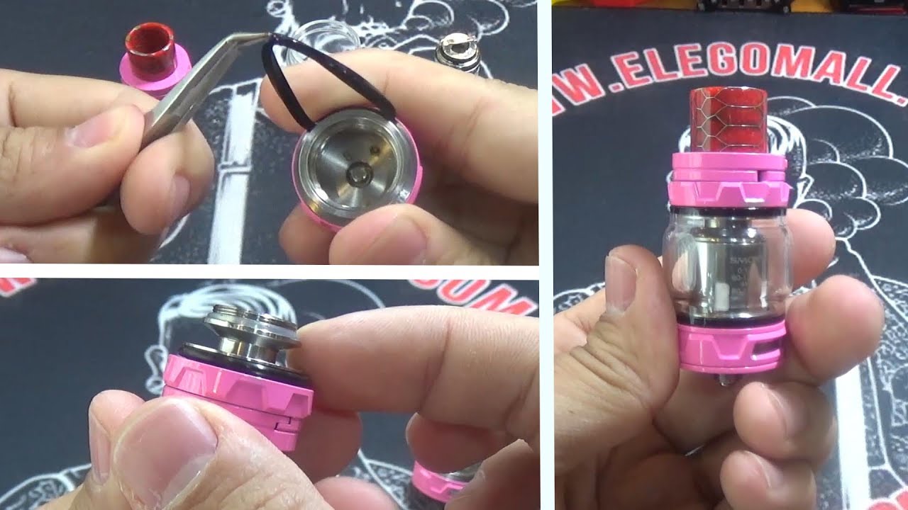 How to change coils on Smok TFV12 Series Tank (Prince sub tank) | Seal ring changing tutorial