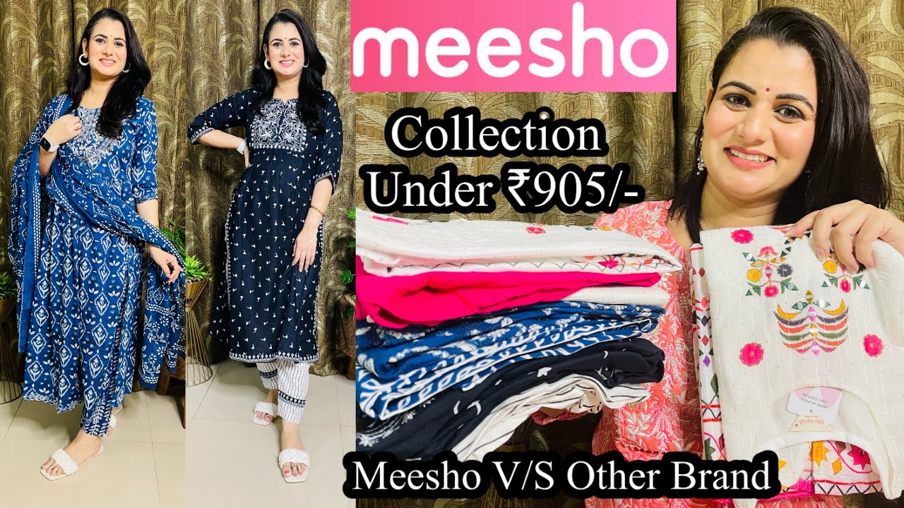 Summer Special Meesho Kurta Set Haul Under ₹905👗Meesho Floral Print Kurta Set, Nyra Cut Kurta Pant