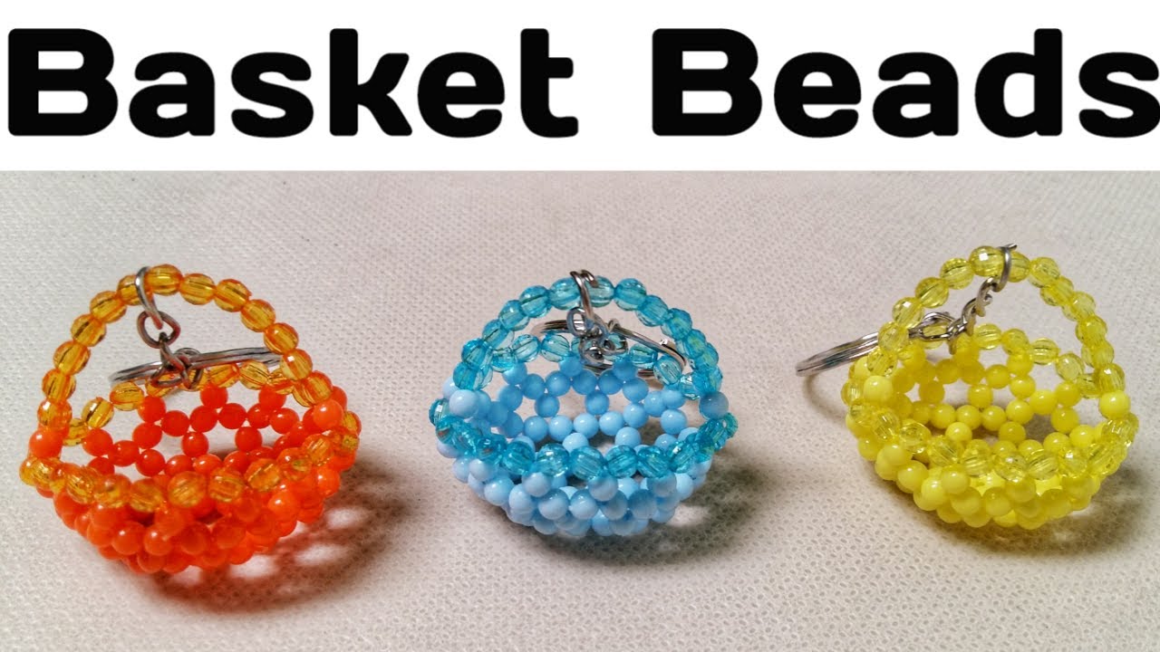 Tutorial Membuat Gantungan Kunci Manik Manik Keranjang 1 // DIY // How to Make Keychain Basket Beads