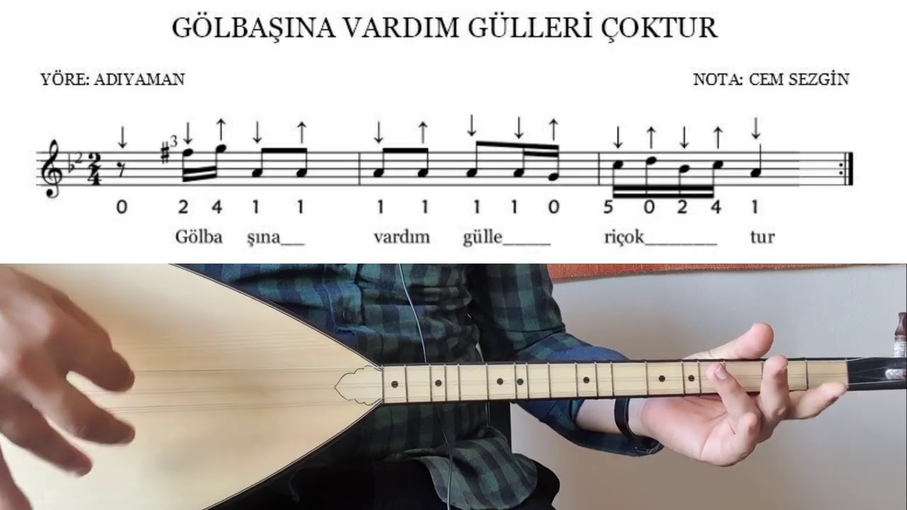 Gölbaşına Vardım Gülleri Çoktur #solfej kısasap bağlama başlangıç