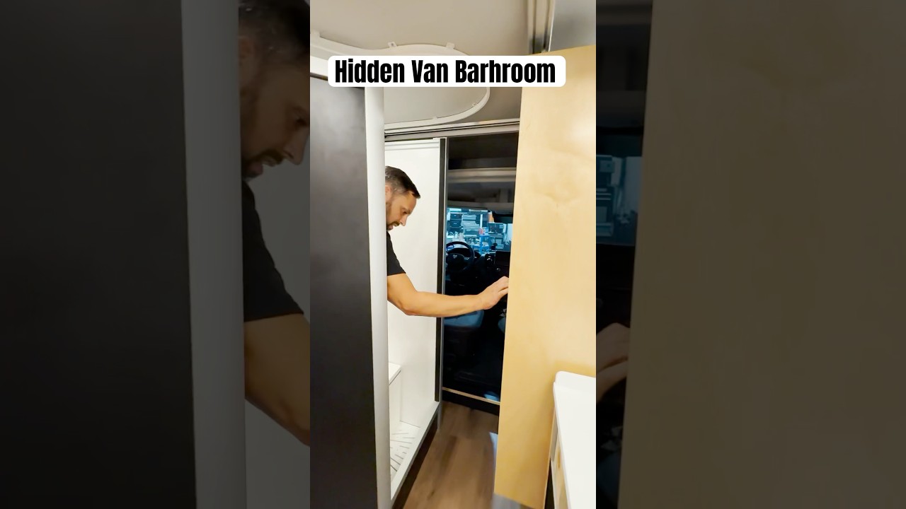 Hidden Van Bathroom With Trolley Storage!