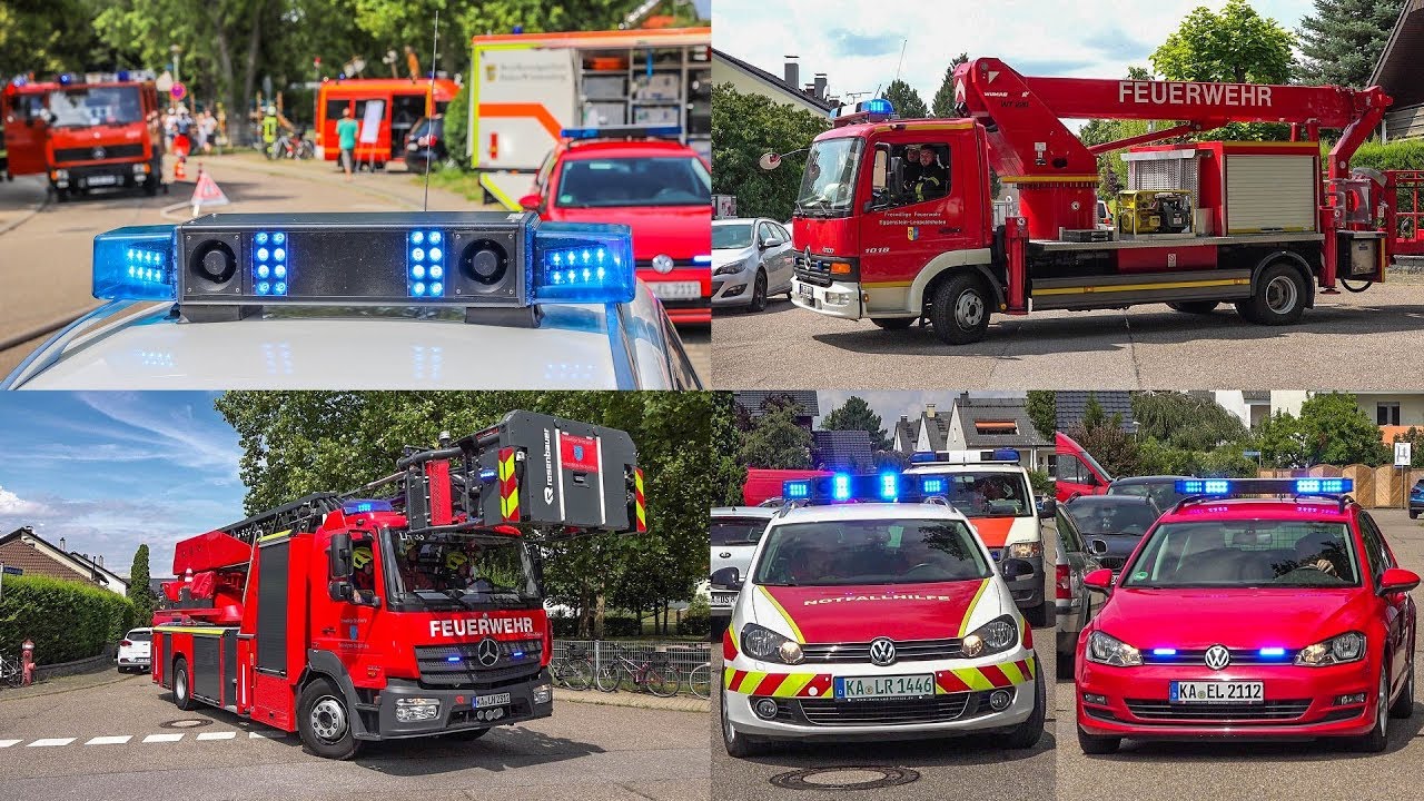 [FEUER MIT PERSONEN IN GEFAHR] FEUERWEHR & DRK & DLRG im EINSATZ | GROSSÜBUNG in LEOPOLDSHAFEN