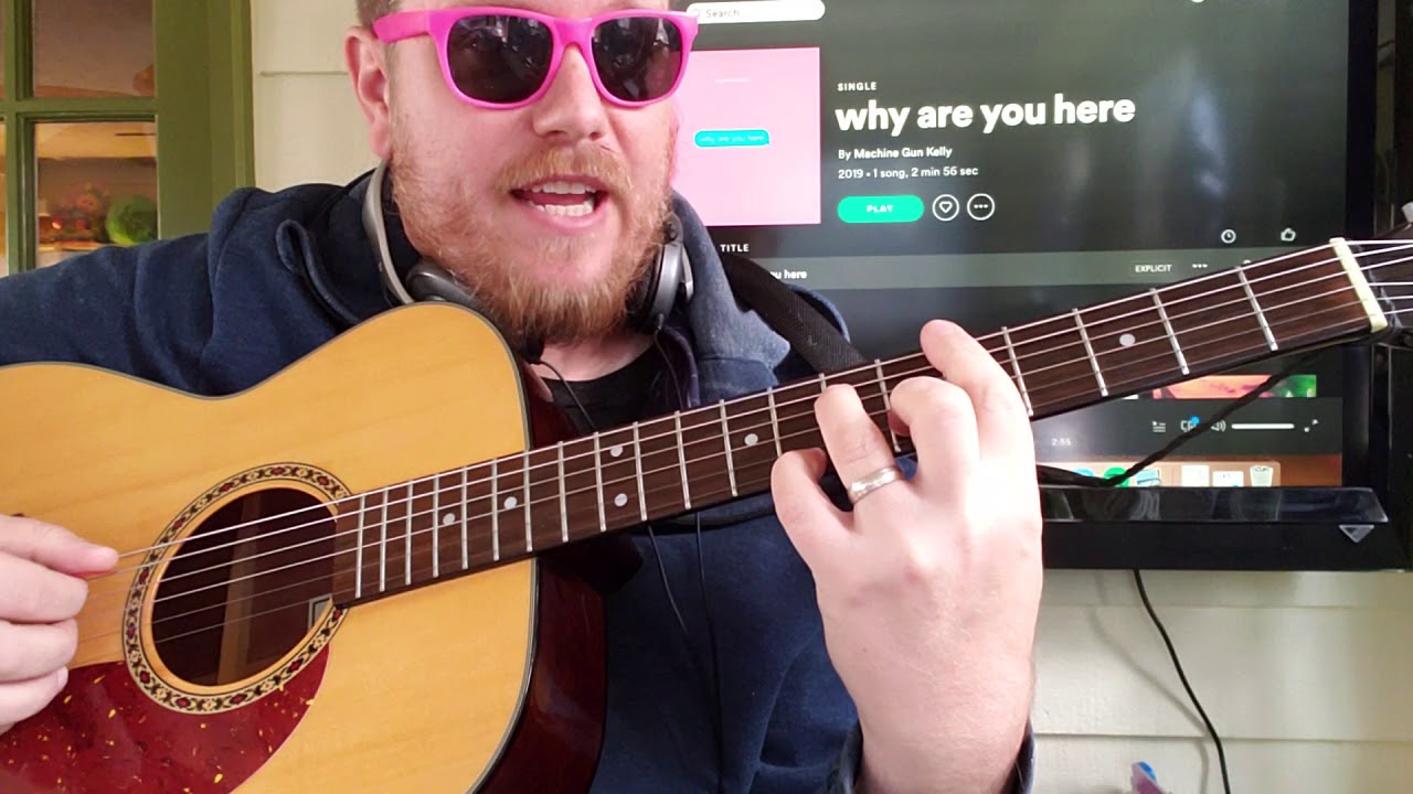 How To Play why are you here MGK // guitar lesson beginner tutorial easy chords Machine Gun Kelly