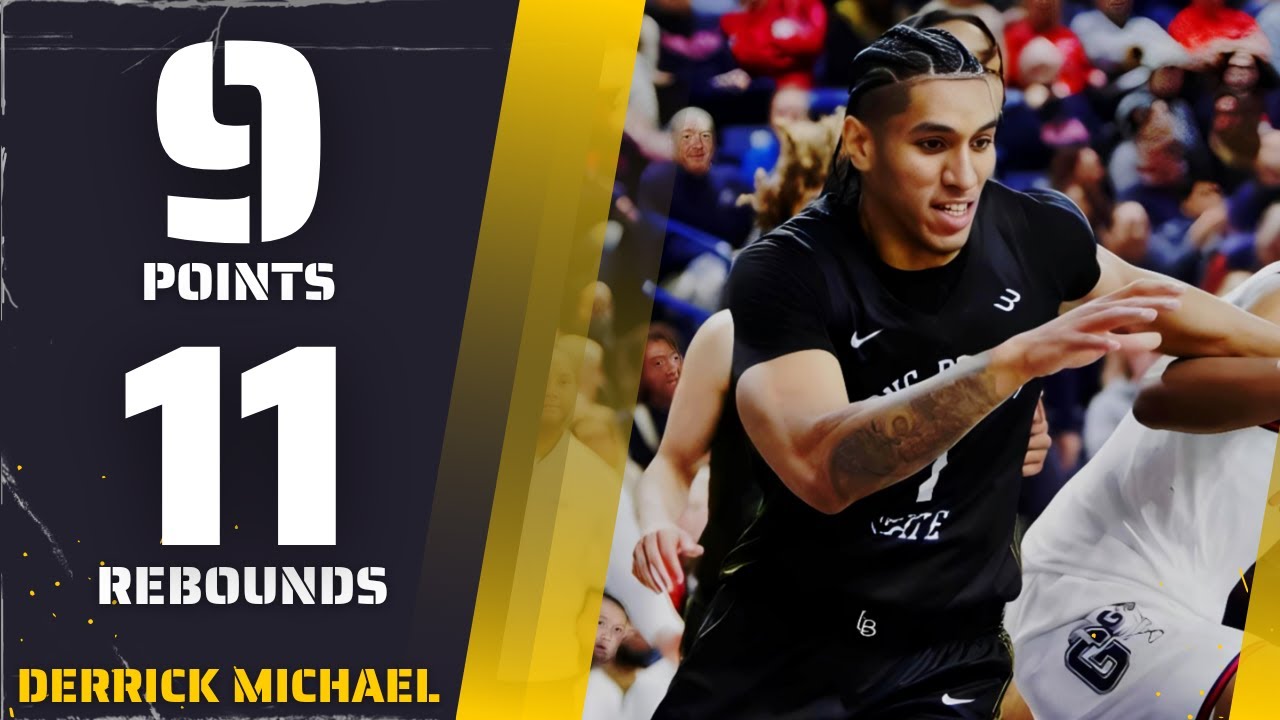 DERRICK MICHAEL XZAVIERRO 9 PTS 11 REB | Long Beach State vs Gonzaga Bulldogs