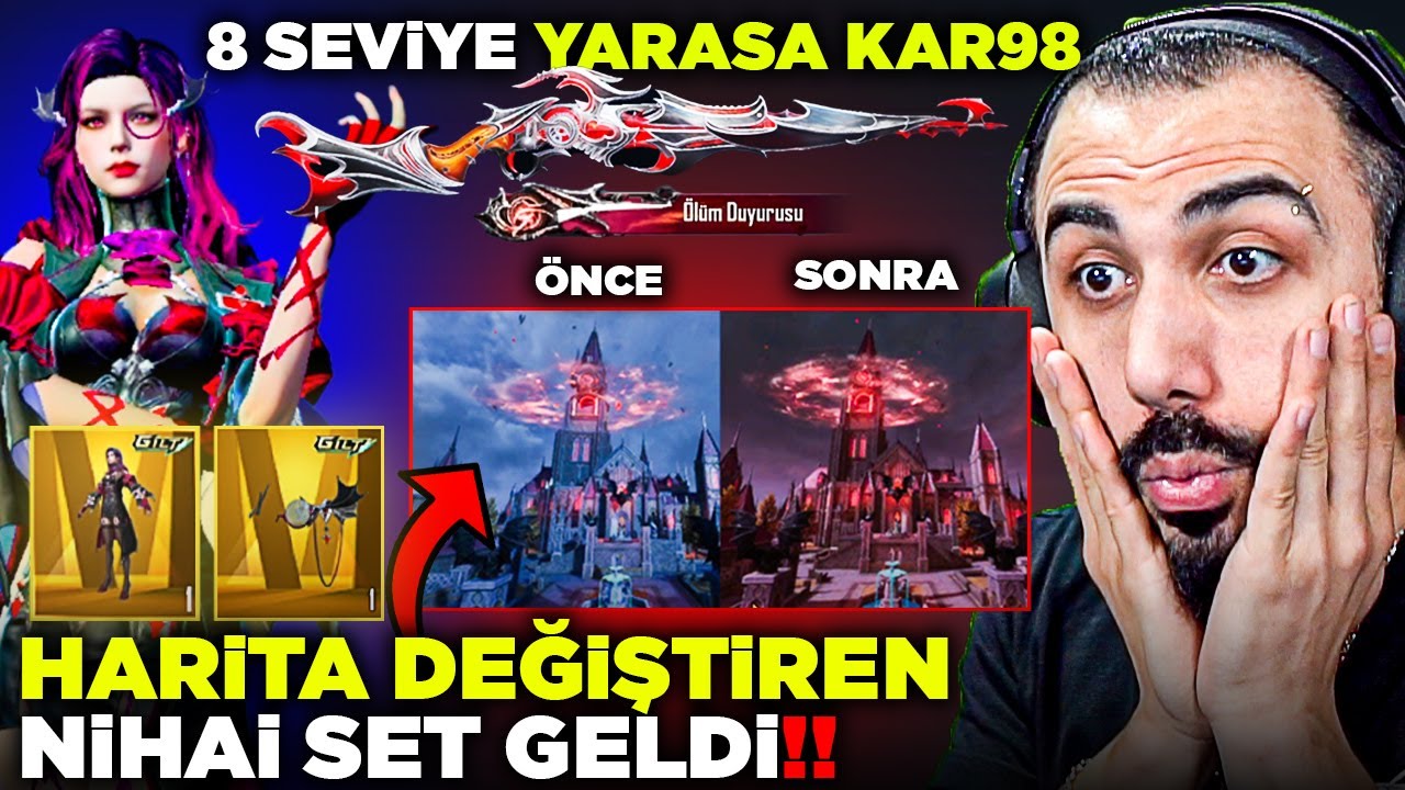 OYUNDA İLK! 😱 HARİTAYI DEĞİŞTİREN VAMPİR NİHAİ SET GELDİ! 8 SEVİYE YARASA KAR98 EFSANE | PUBG MOBILE