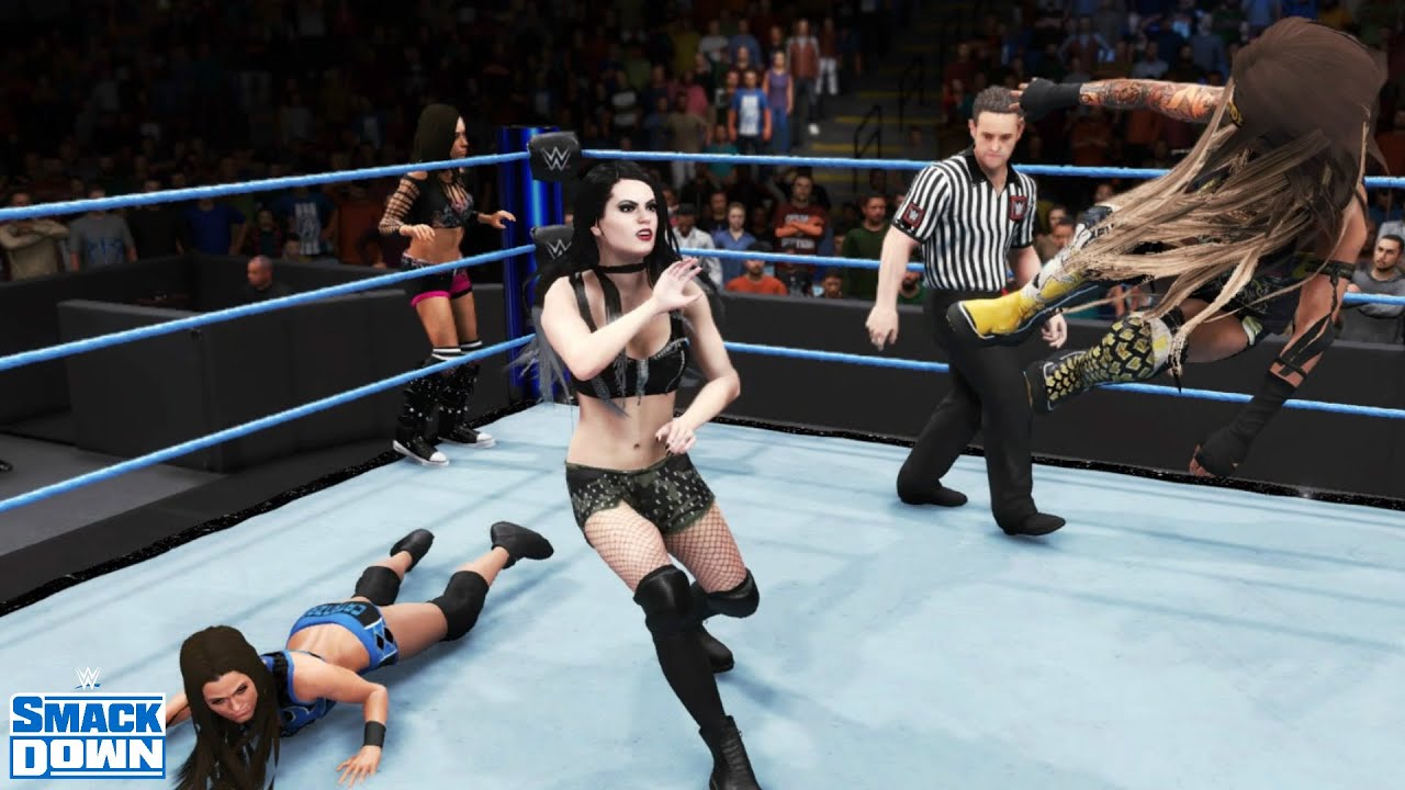 WWE 2K20 SMACKDOWN TEAM NINJA VS PAIGE & AJ LEE