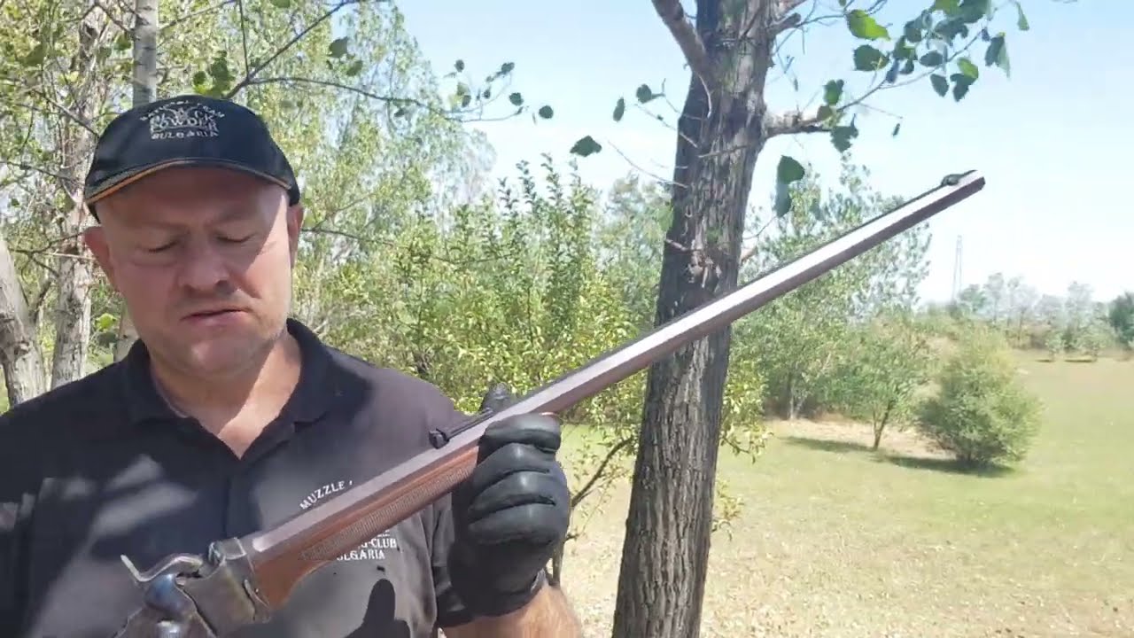 Shooting with Sharps Sporting rifle, 1863 PEDERSOLI, cal.45. www.blackpowder-bg.com