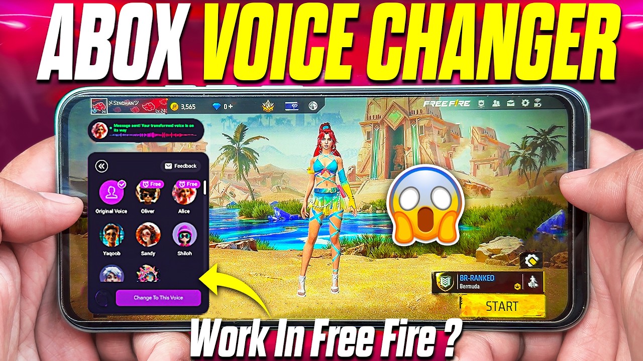 ABOX Voice Changer App Test in Free Fire!