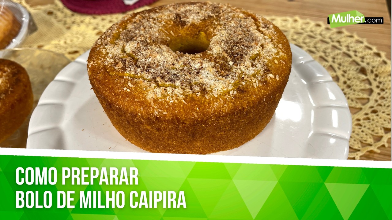 Como preparar Bolo de milho caipira: sem glúten e sem lactose, sabor e leveza na medida certa!