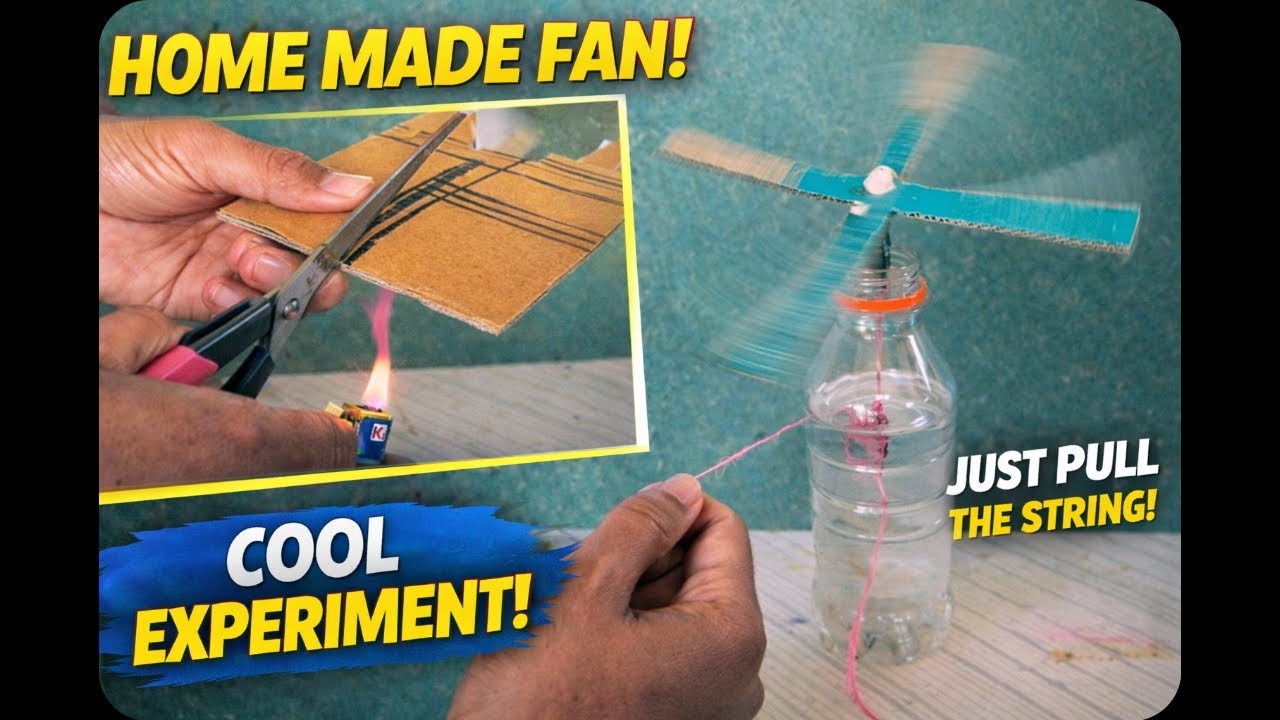 Pull Karte Hi Fan Ghoomne Laga 😱 | Homemade Fan Experiment | Amazing Science Trick