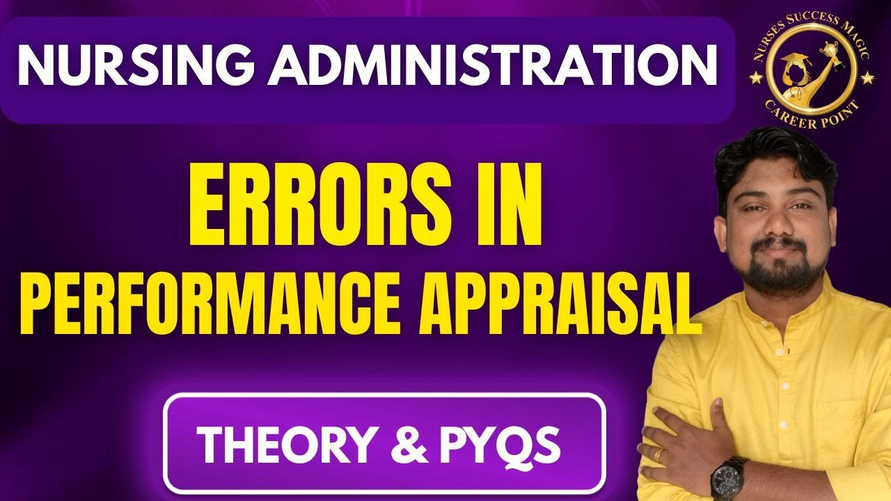 KERALA PSC DME STAFF NURSE PSC /ERRORS IN PERFORMANCE APPRAISAL/NURSING ADMINISTRATION#dmestaffnurse