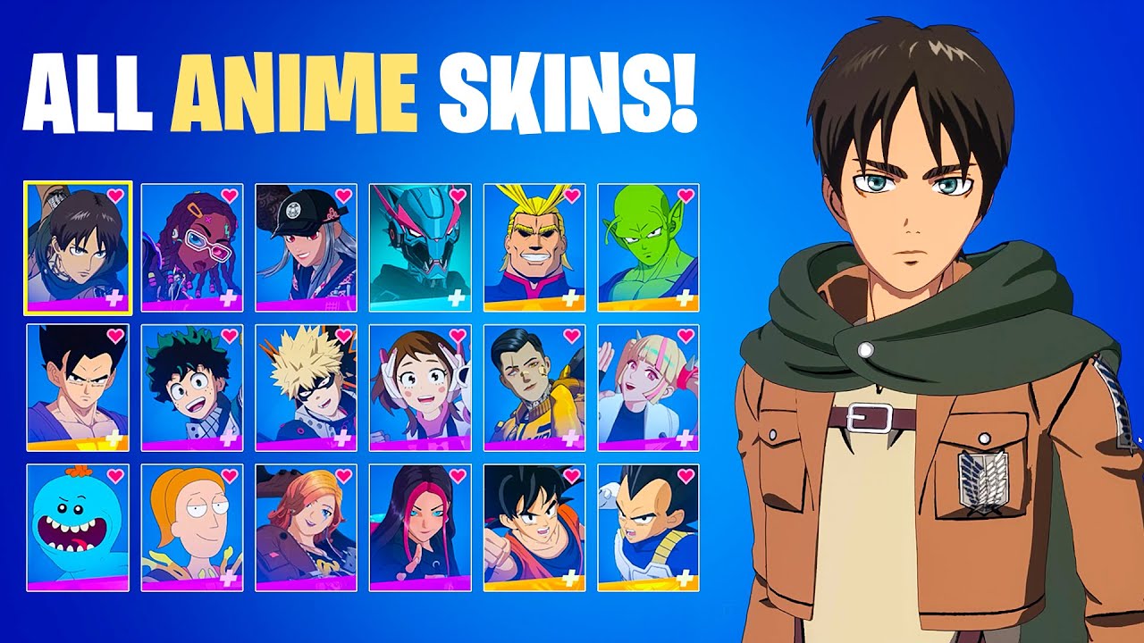 All Anime & Cartoon Skins in Fortnite (Season 15 - Season 24)