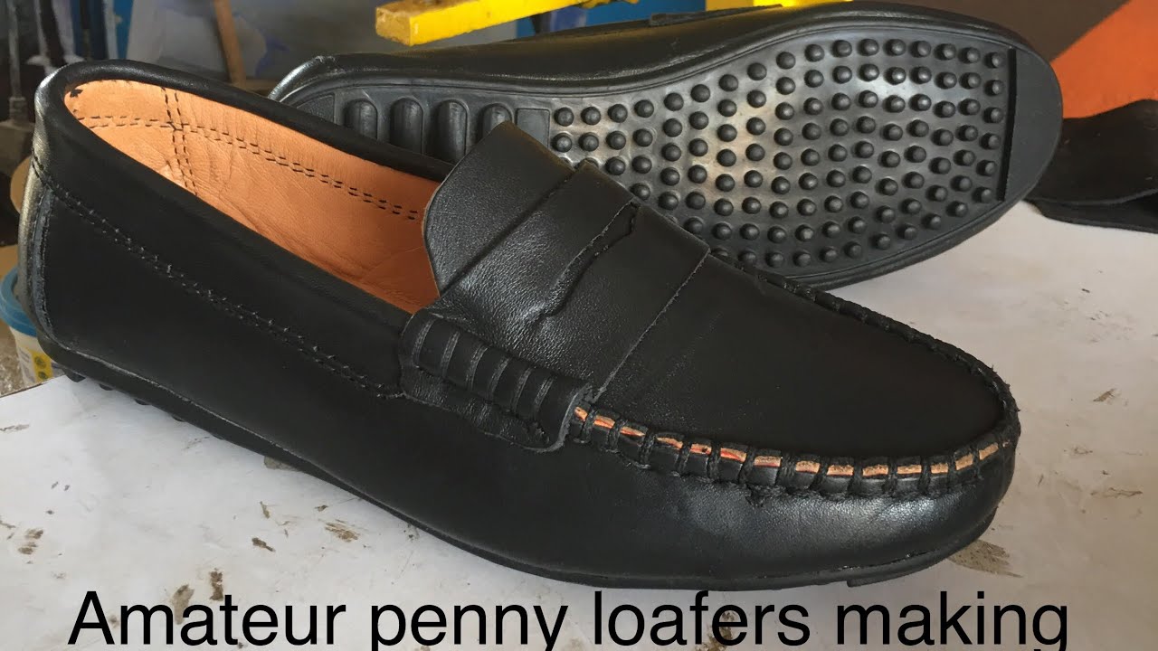 My first pair of penny loafers making  (student project)