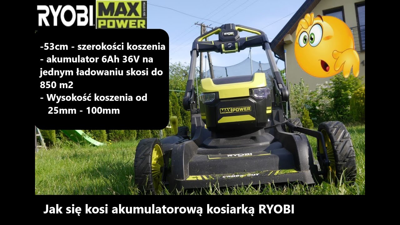 #rpgarażowo, #ryobi. Kosiarka akumulatorowa RYOBI RY36LMXSP53A-160 MAX POWER