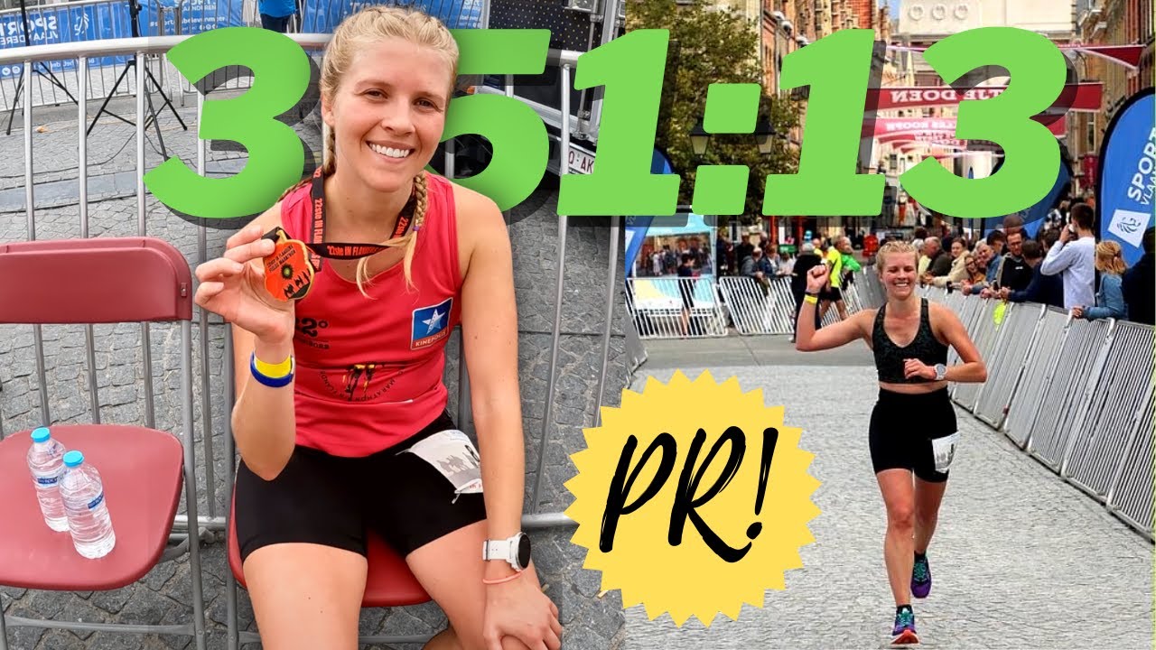 My First SUB 4 HOUR MARATHON | In Flanders Fields Marathon in Belgium, Europe