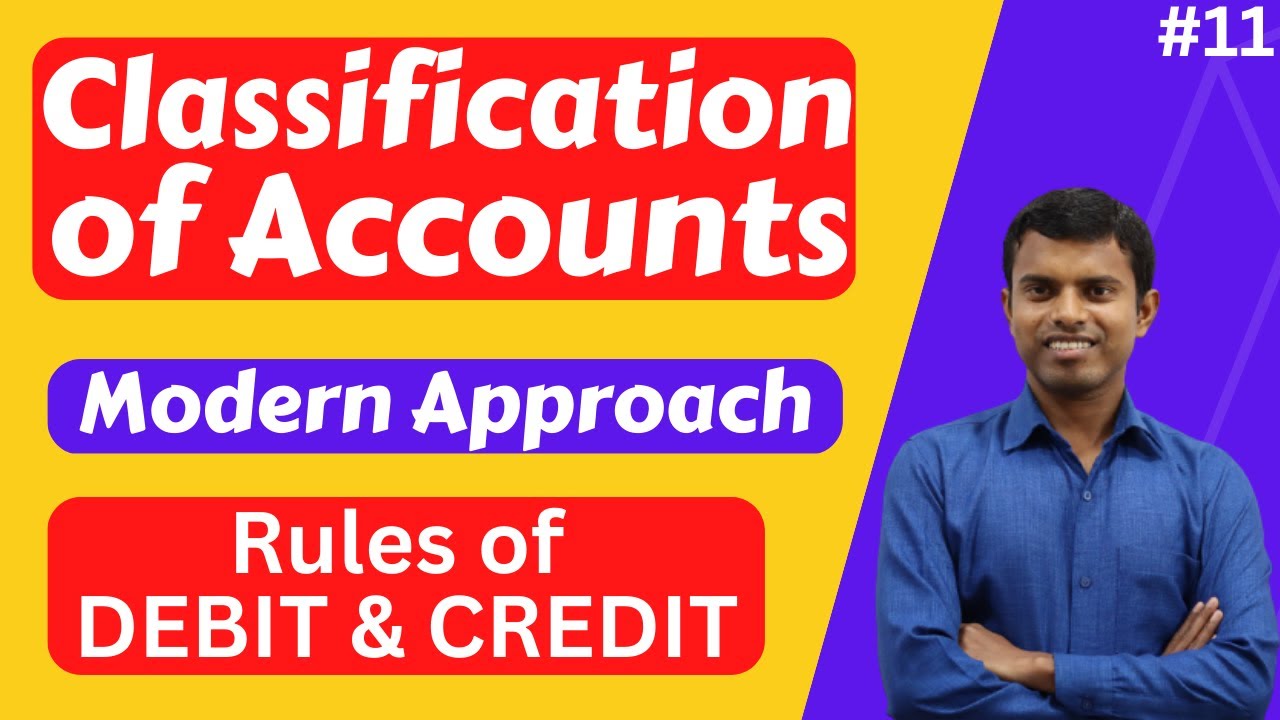 Classification of Accounts |Modern Approach | Rules of Debit and Credit |