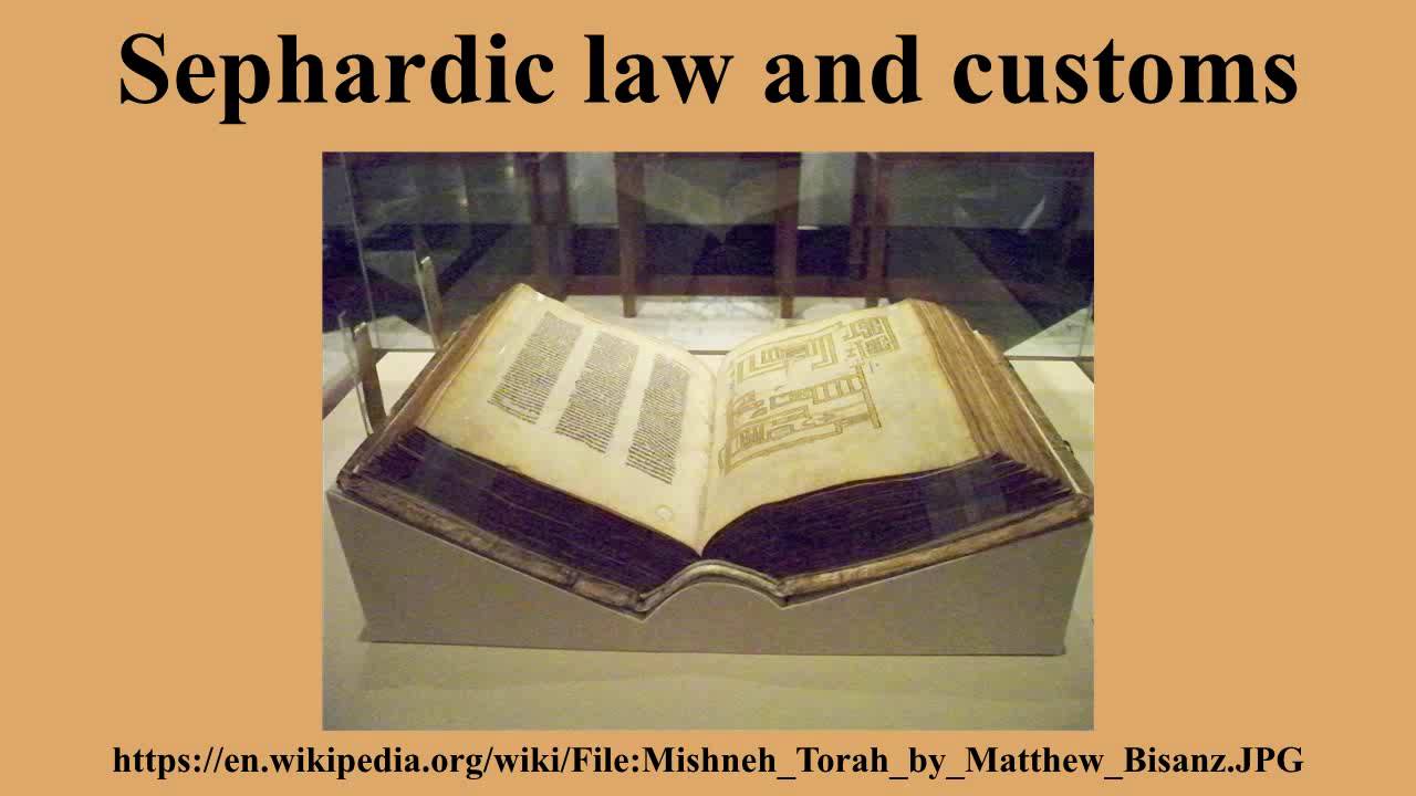 Sephardic law and customs