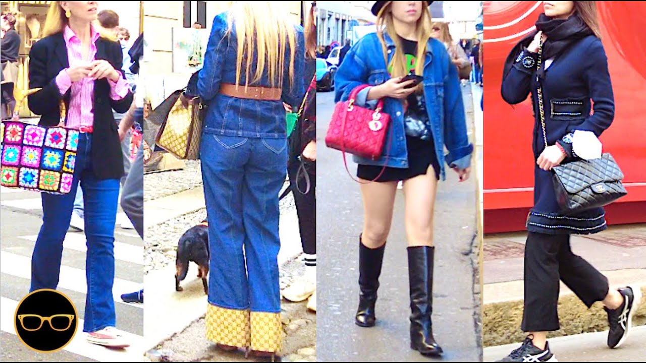 MILAN SPRING/SUMMER TRENDS | Window Shopping | Denim Clothes Street Style