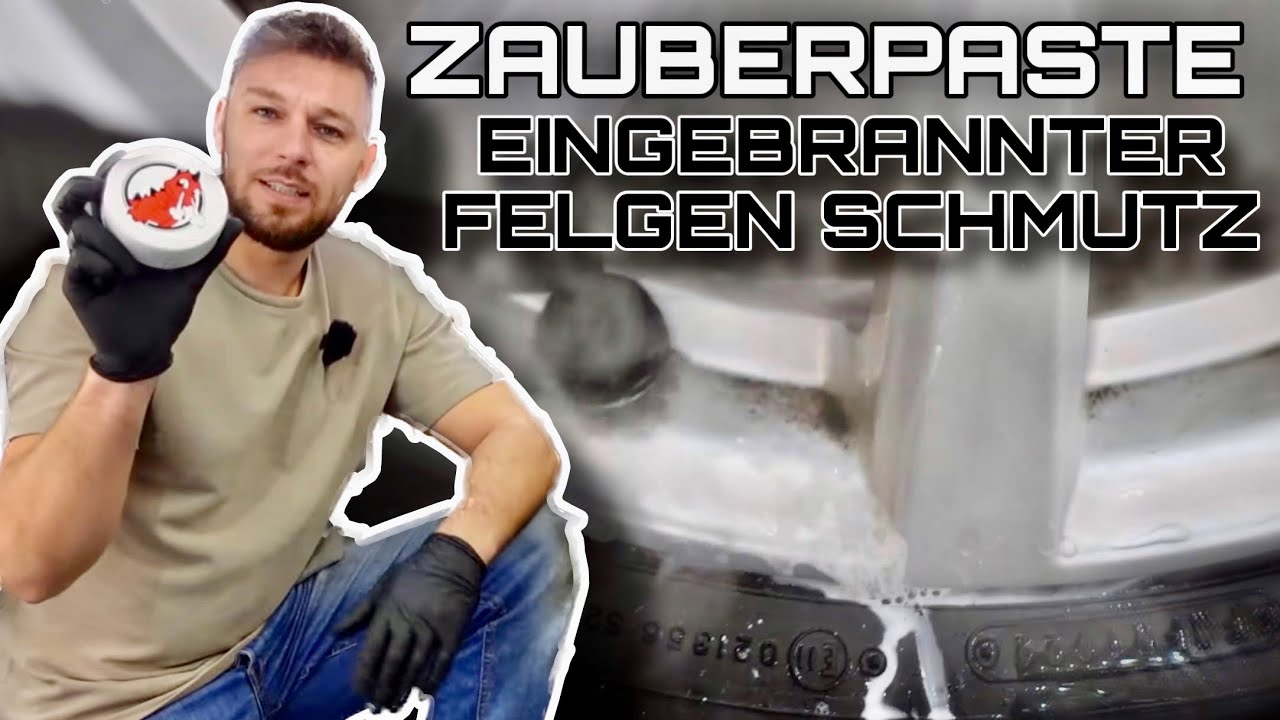 Extrem Eingebrannte Verschmutzte Felgen reinigen mit Dampf Drache Putz Paste &Trocken Dampfreiniger