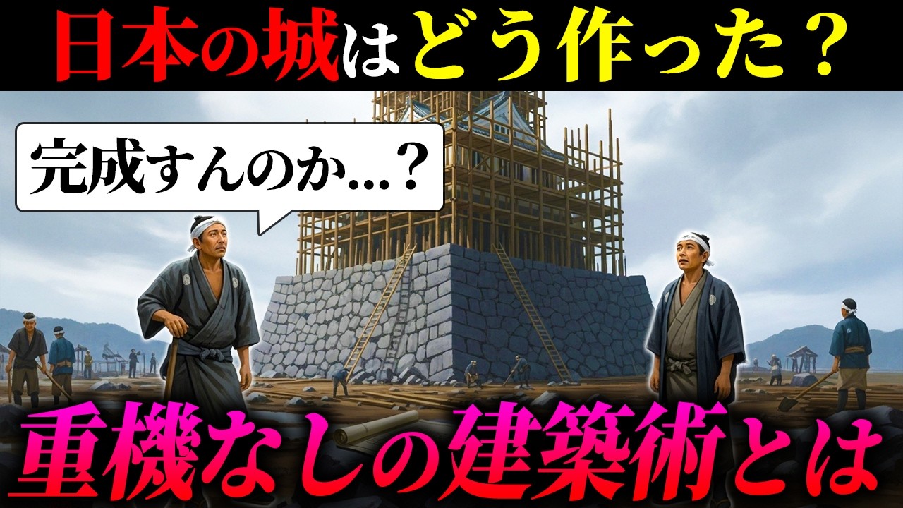 【日本の城の造り方】重機もない時代、どのように巨大要塞を築いた？