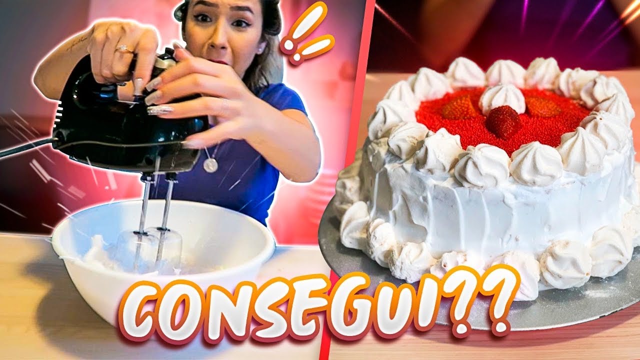 Fiz um bolo surpresa sozinha pra Mariany