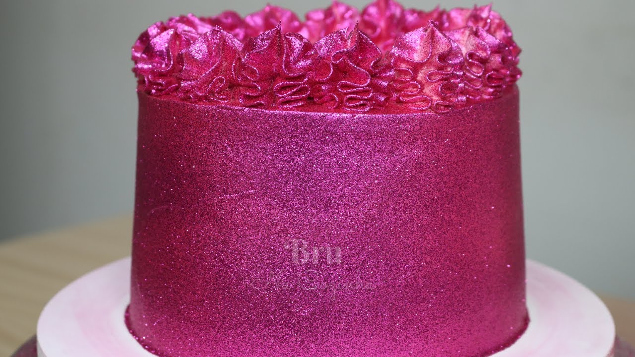 DECORAÇÃO GLOW CAKE PINK - BOLO DE GLITTER - GLOW CAKE MAGENTA | Bru na Cozinha |
