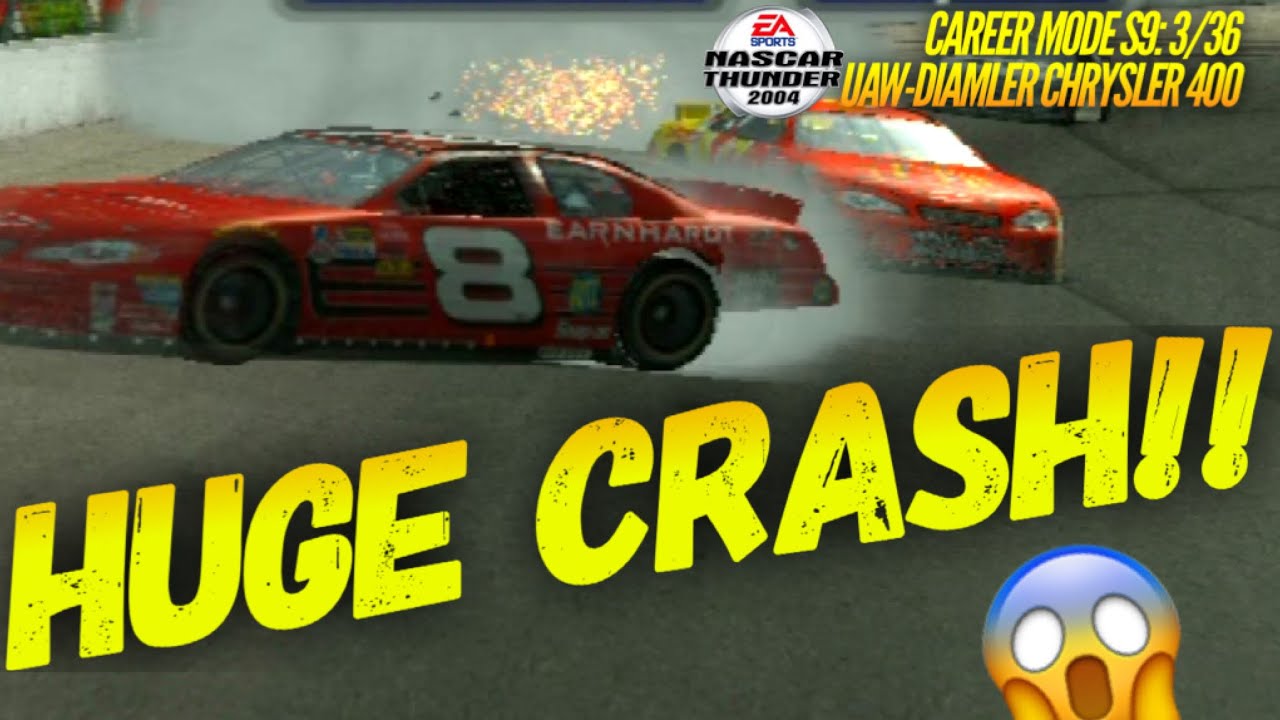 BIG WRECK TAKES OUT THE LEADERS! HUGE HIT! NASCAR THUNDER 2004 CAREER MODE S9: 3/36 LAS VEGAS