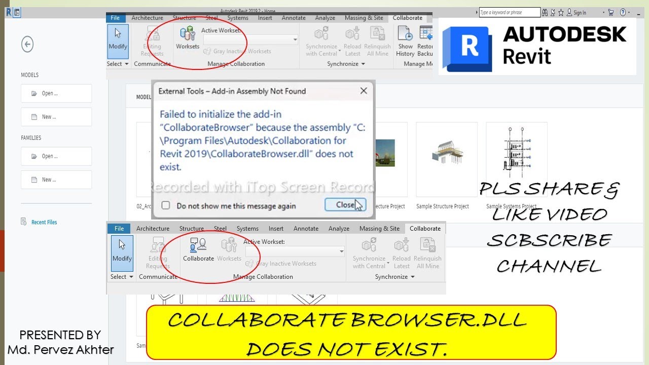 REVIT!!Collaborate Browser!! Collaborate Browser.dll does not exist!! Solve Collabo Browser problem?