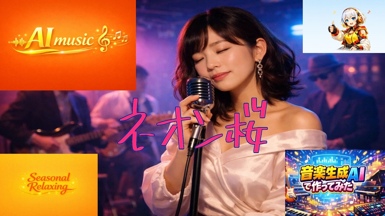 ネオン桜【音楽生成AIで作ってみた】#CityPop #UrbanPop #AImusic