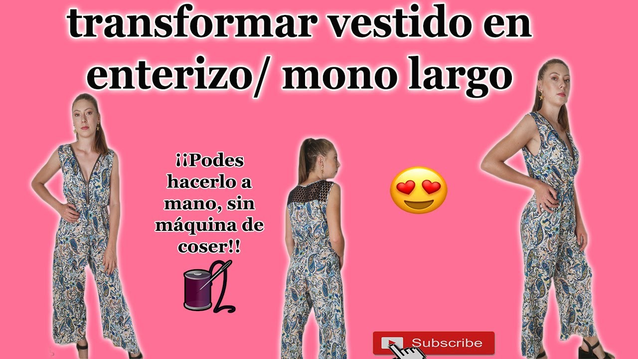 Transformar vestido en mono || de vestido a enterizo || DIY súper fácil