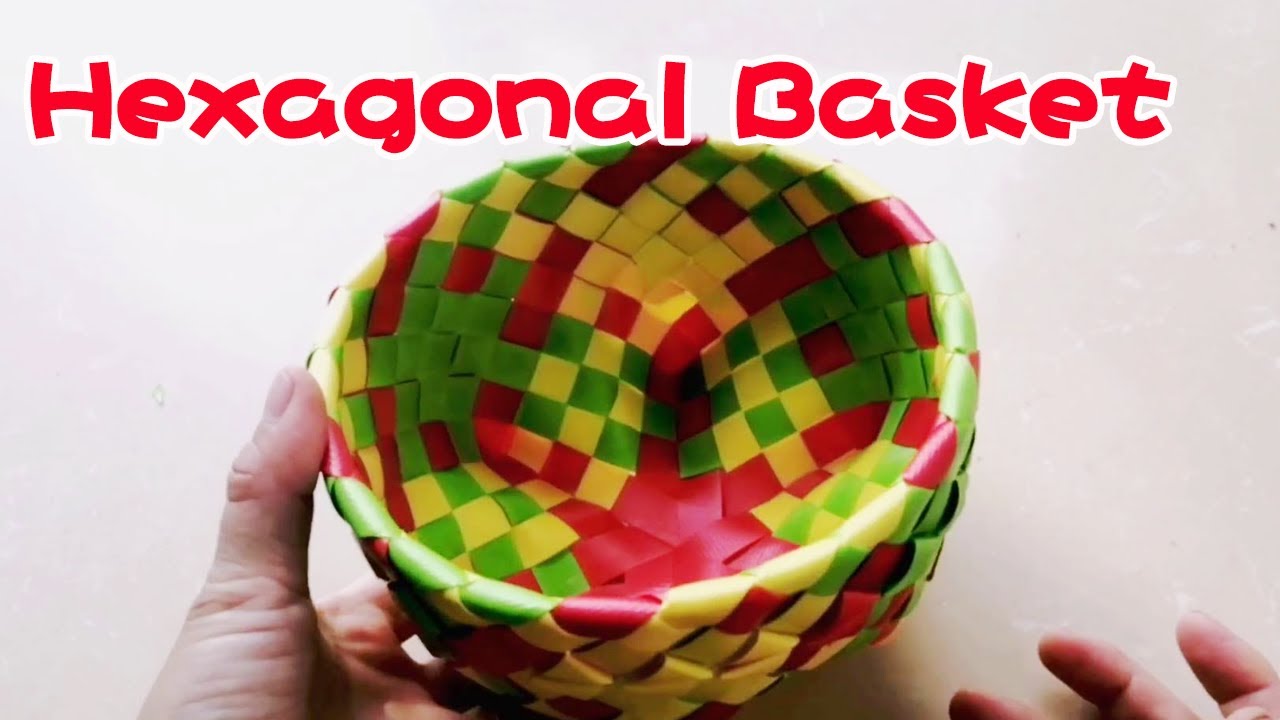 The new hexagonal small basket, learning method is not difficult, complete sharing of weaving