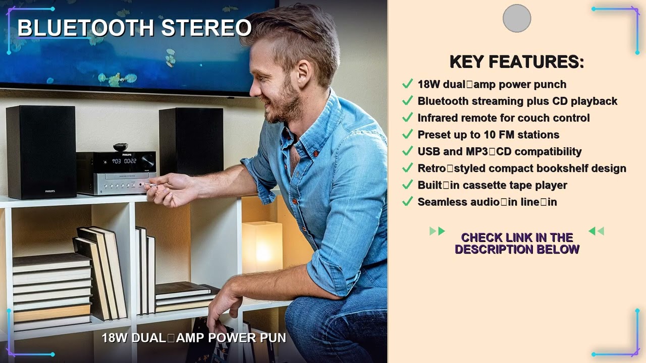 Philips 18W Micro System Review: A Retro Bluetooth Stereo for Small Spaces?