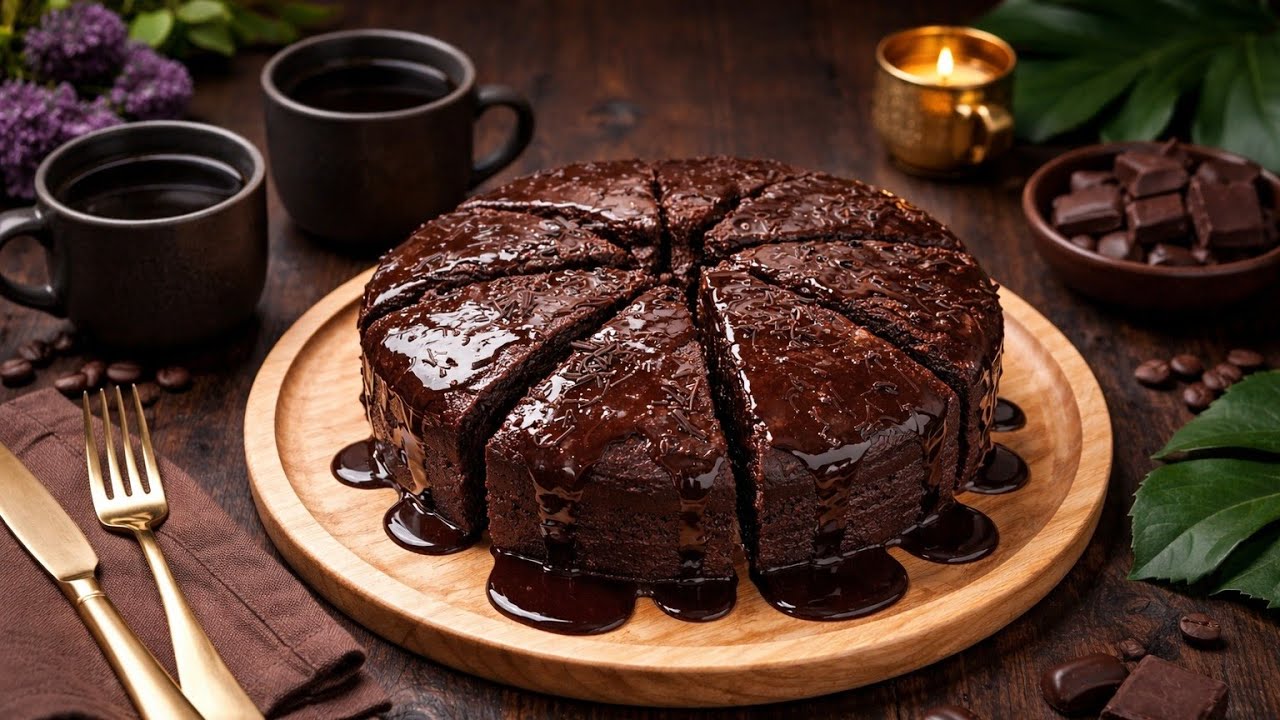 The best chocolate cake🍫 with special sauce in just 15 minutes