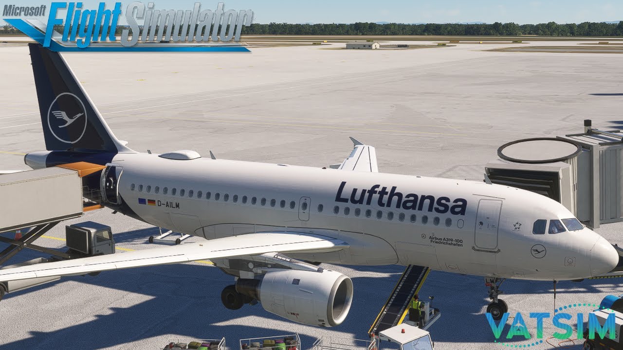 Paris - Frankfurt - Düsseldorf im Lufhansa Airbus A319! Flight Simulator 2020 VATSIM! LIVE