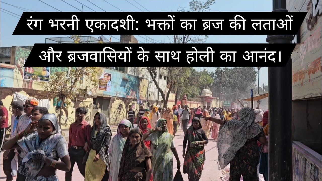 रंग भरनी एकादशी: भक्तों का ब्रज की लताओं और ब्रजवासियों के साथ होली का आनंद .