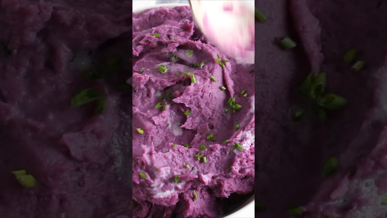 Easy mashed purple sweet potatoes