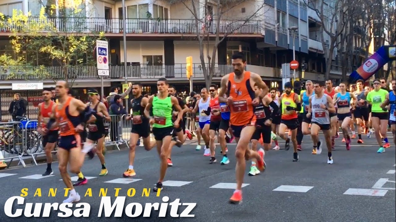 Cursa Moritz Sant Antoni 2023 - The Start of the 10K Run Race in Barcelona