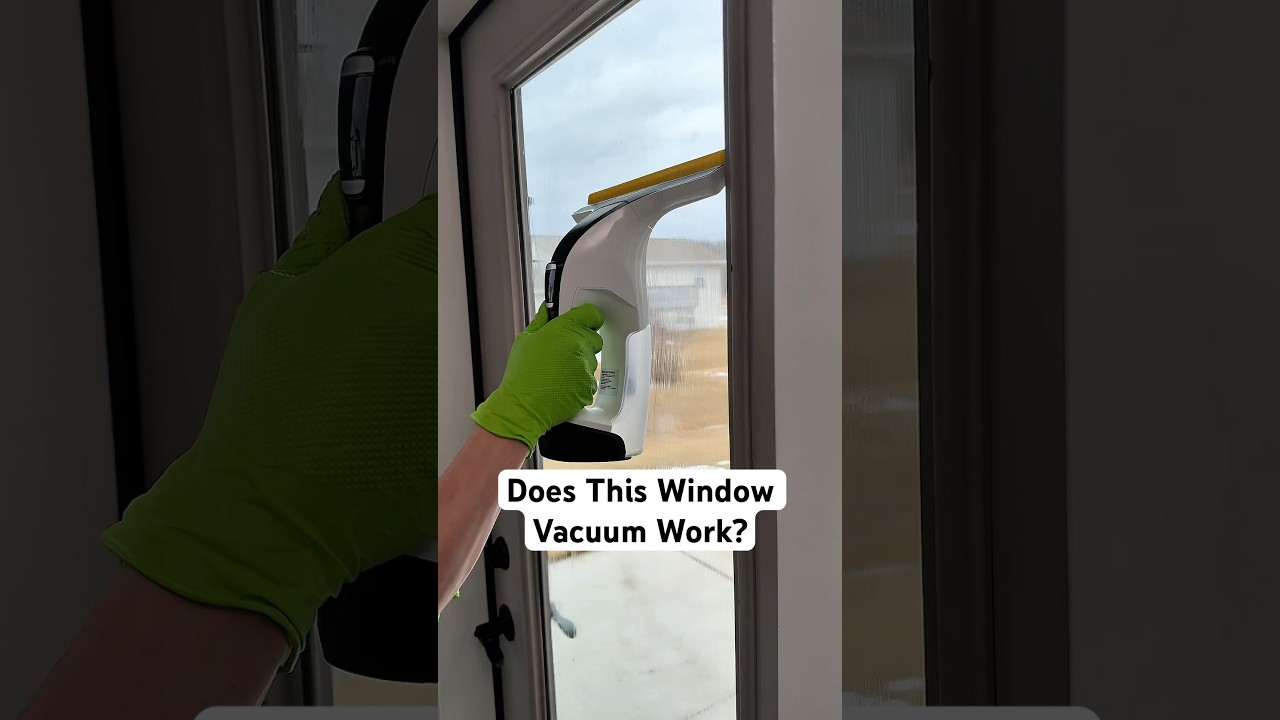 I tested the viral window cleaning vacuum #gifted #cleaning #cleaningtools