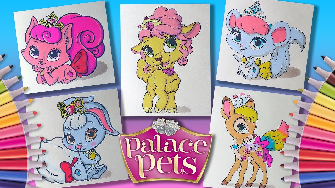 Disney Princess #PalacePets characters Part 2 Coloring Pages #forKids #LearnColors and Draw